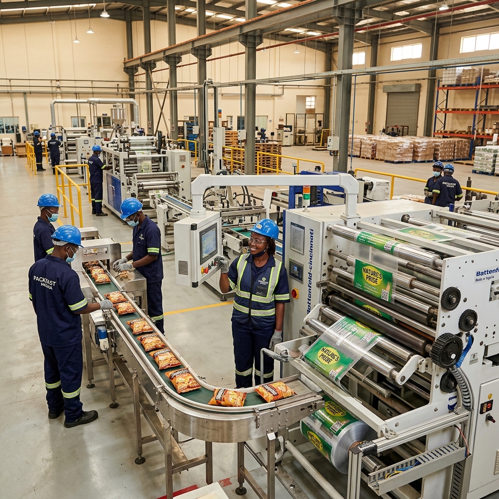 Procuran Limited packaging factory floor in Nigeria